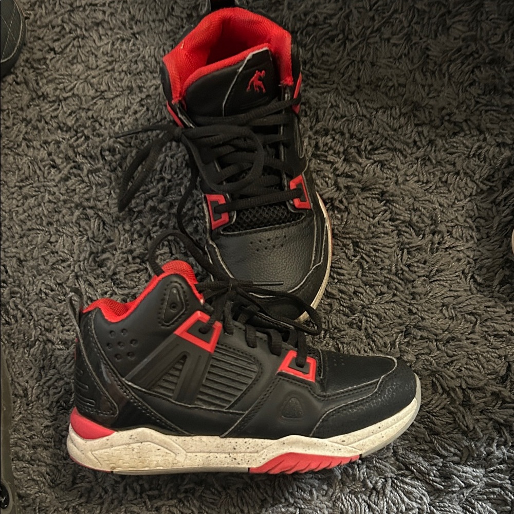 AND1 Black and Red Youth Basketball Sneakers